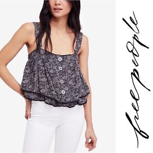 Free People - Sweet Caroline Top in Black